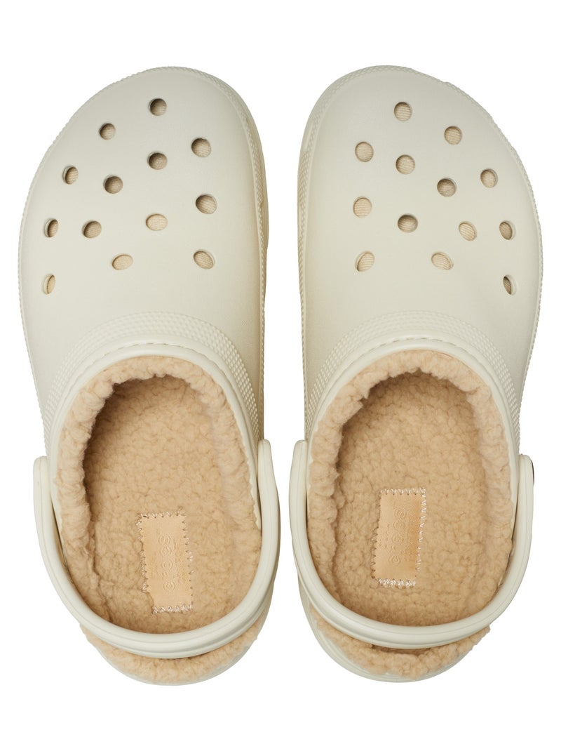 Sabot à Enfiler Crocs Classic Platorm Lined Clog Beige - Kiabi