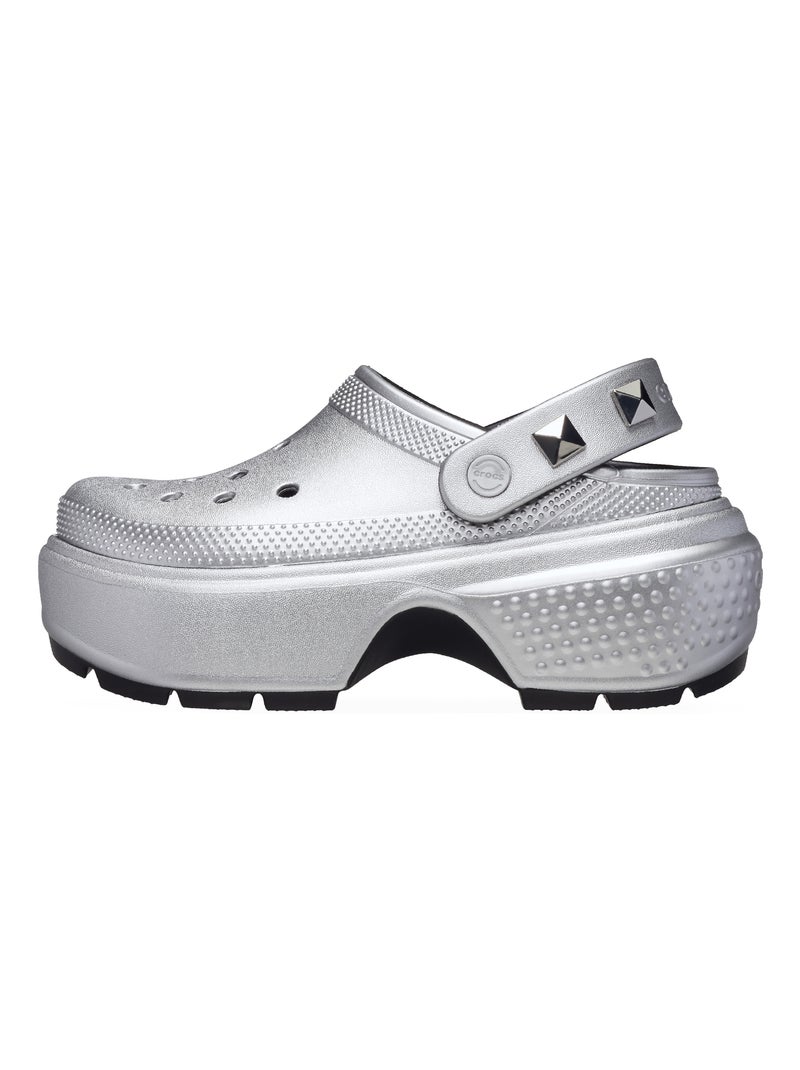 Sabot à Enfiler Crocs Stomp Metallique Argent - Kiabi