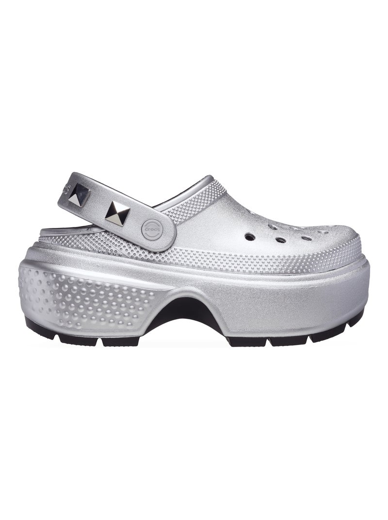 Sabot à Enfiler Crocs Stomp Metallique Argent - Kiabi