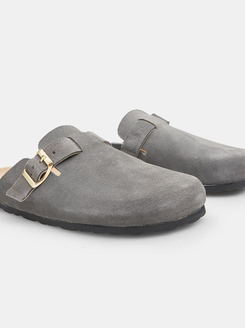 Sabot de en cuir BATA Gris - Kiabi
