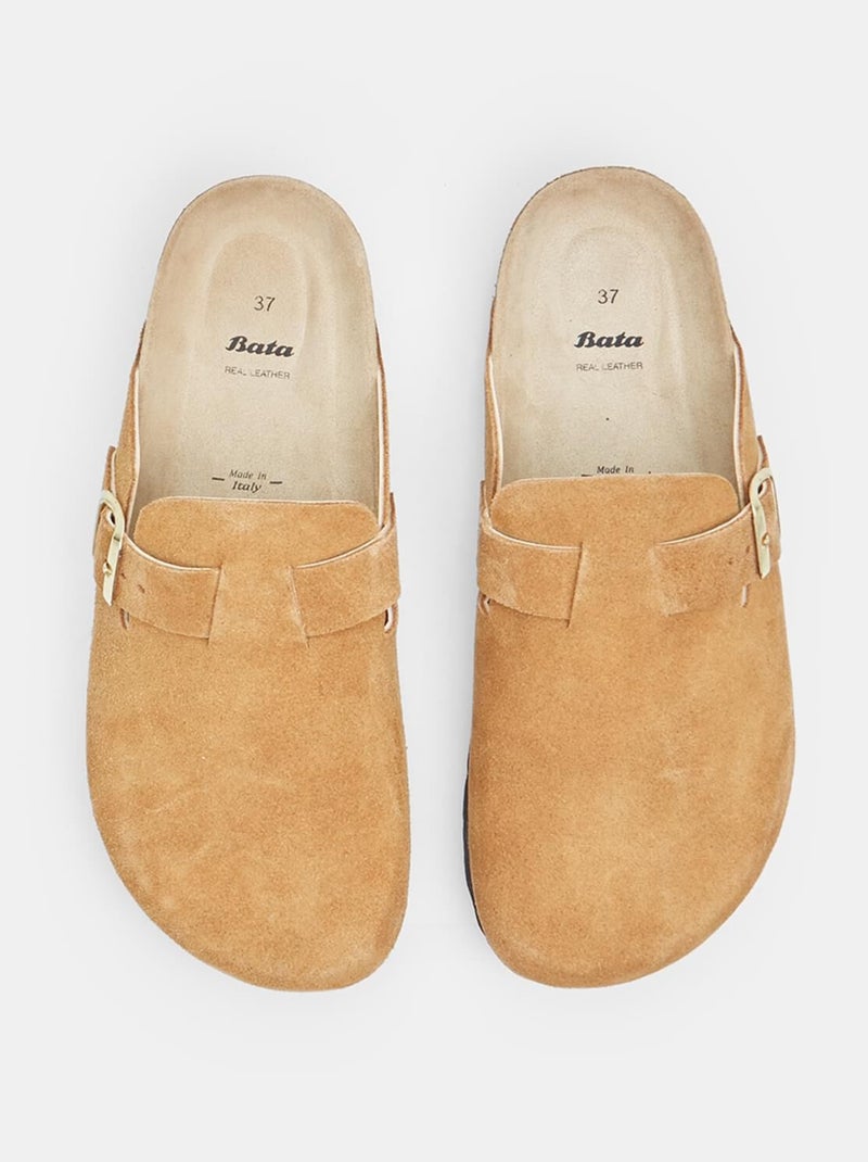 Sabot de en cuir BATA Marron - Kiabi
