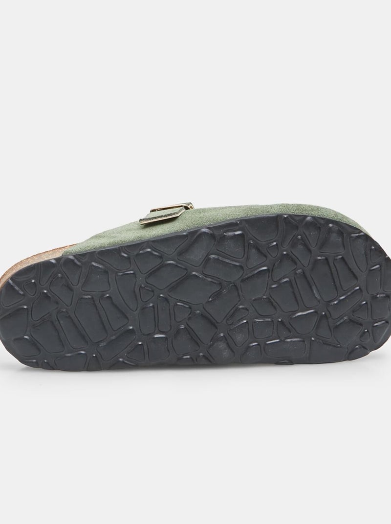 Sabot de en cuir BATA Vert - Kiabi