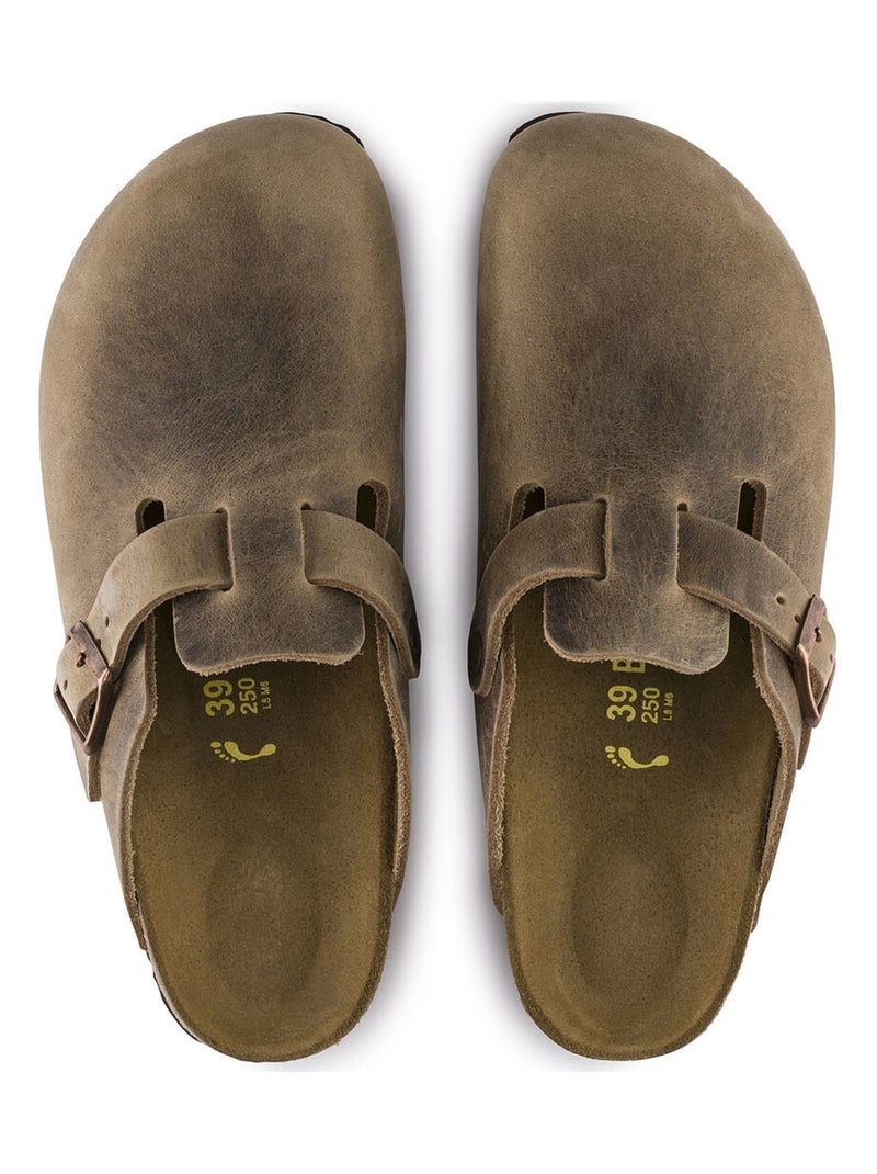 Sabot en Cuir Birkenstock Marron - Kiabi