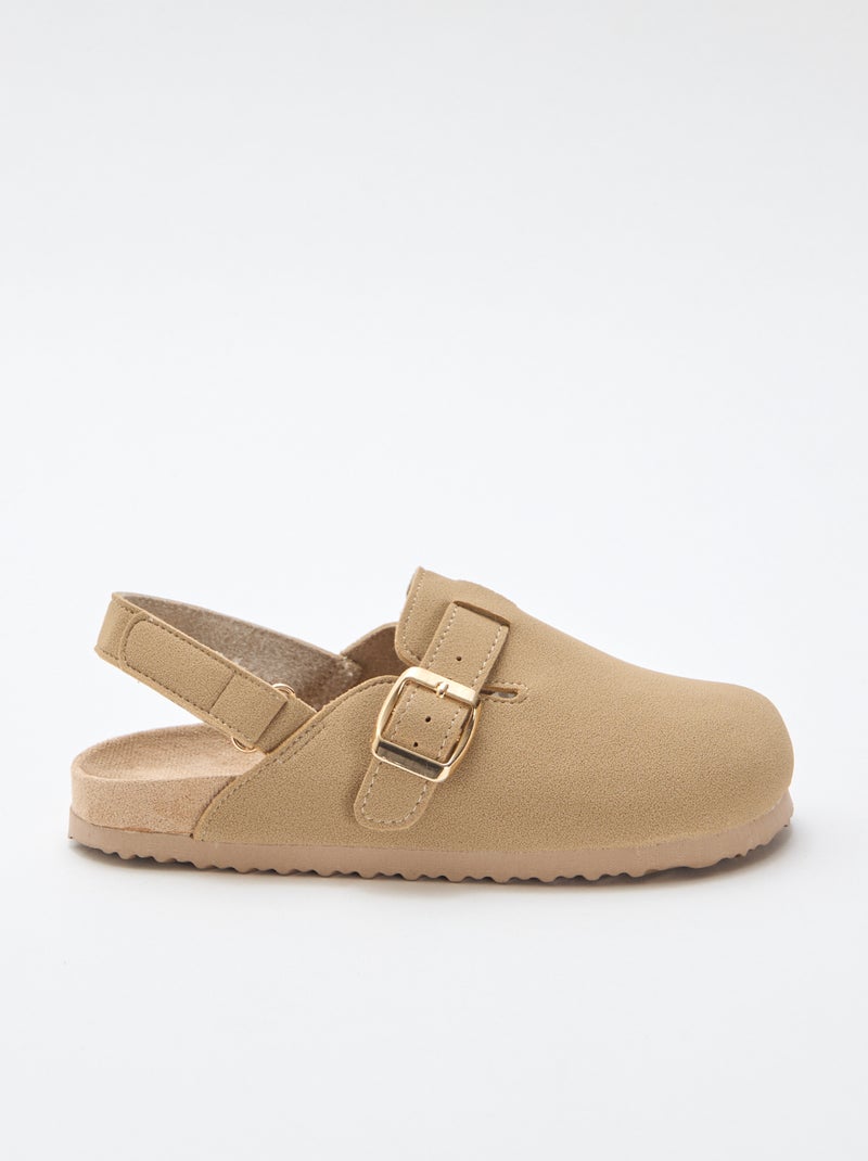 Sabot en suédine Beige - Kiabi