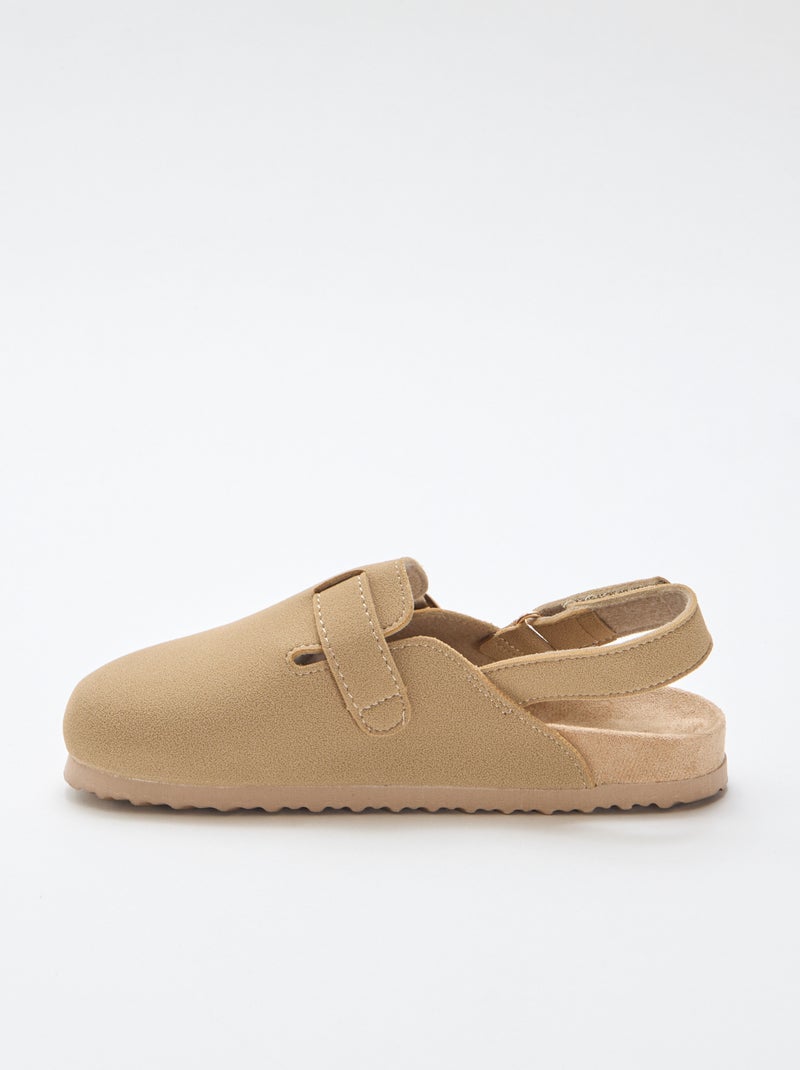 Sabot en suédine Beige - Kiabi