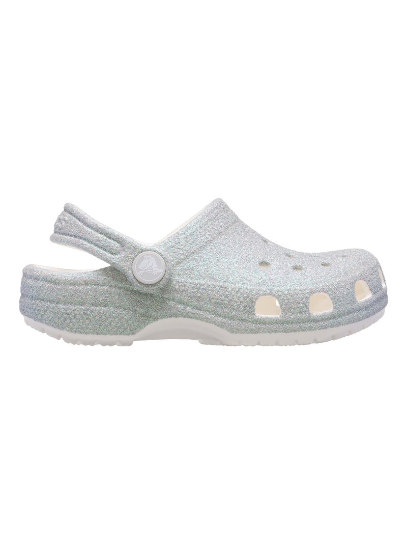 Sabot Enfant à Enfiler Crocs Classic Iridescent Glitter Blanc - Kiabi