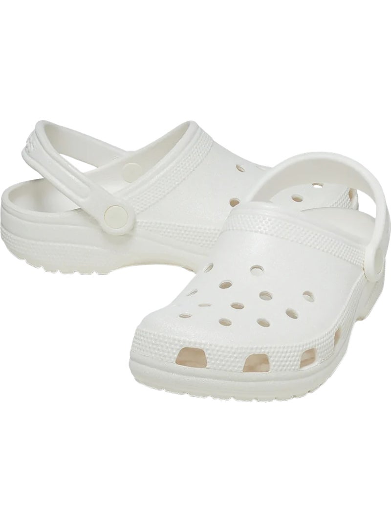Sabots à Enfiler Crocs Classic glitter clog Blanc - Kiabi