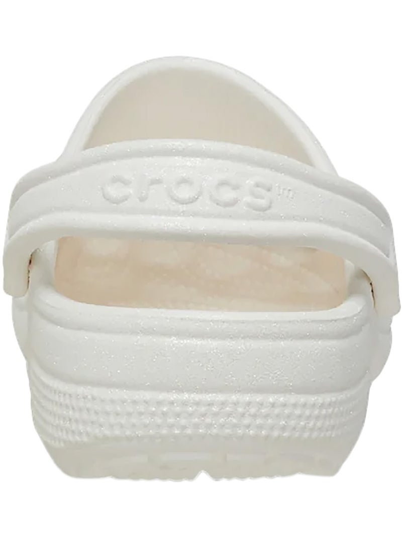 Sabots à Enfiler Crocs Classic glitter clog Blanc - Kiabi