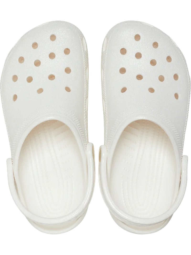 Sabots à Enfiler Crocs Classic glitter clog Blanc - Kiabi