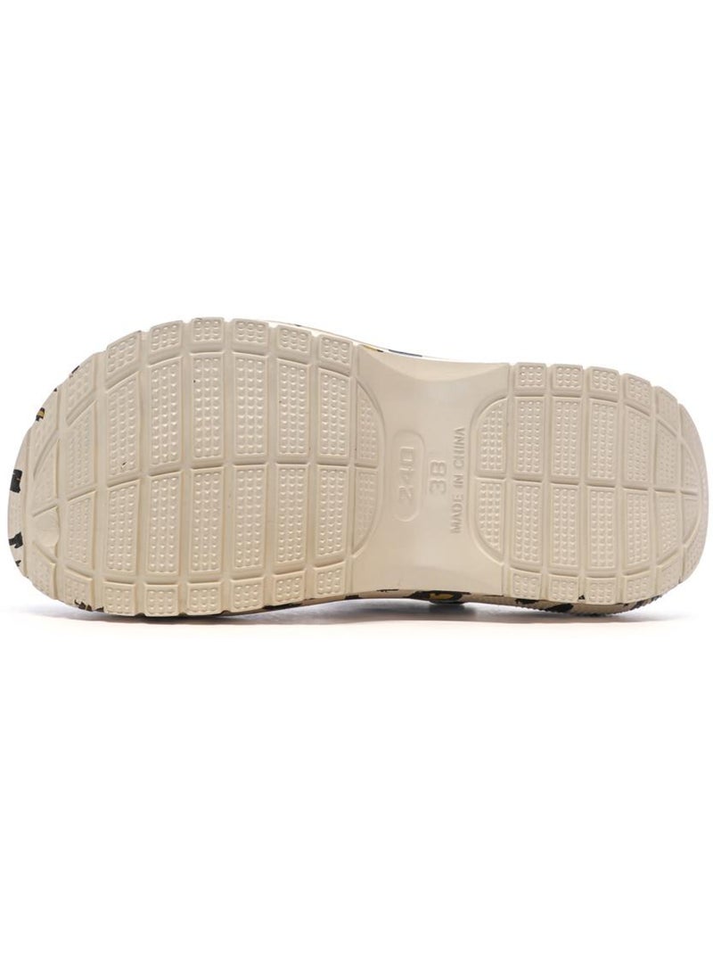 Sabots à Plateforme à Motifs Femme Beige - Kiabi