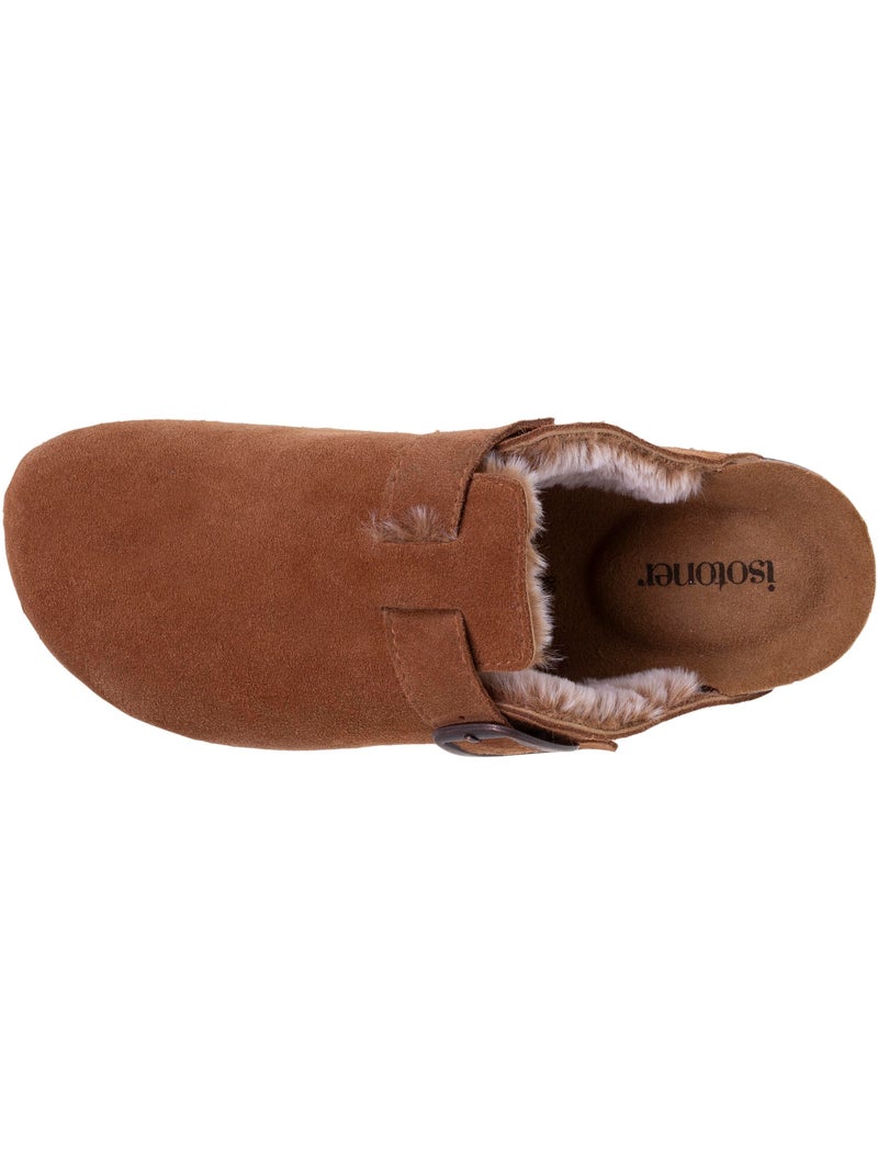 Sabots dessus cuir, semelle extra-flex, légers, patch talon confort  isotoner Camel - Kiabi