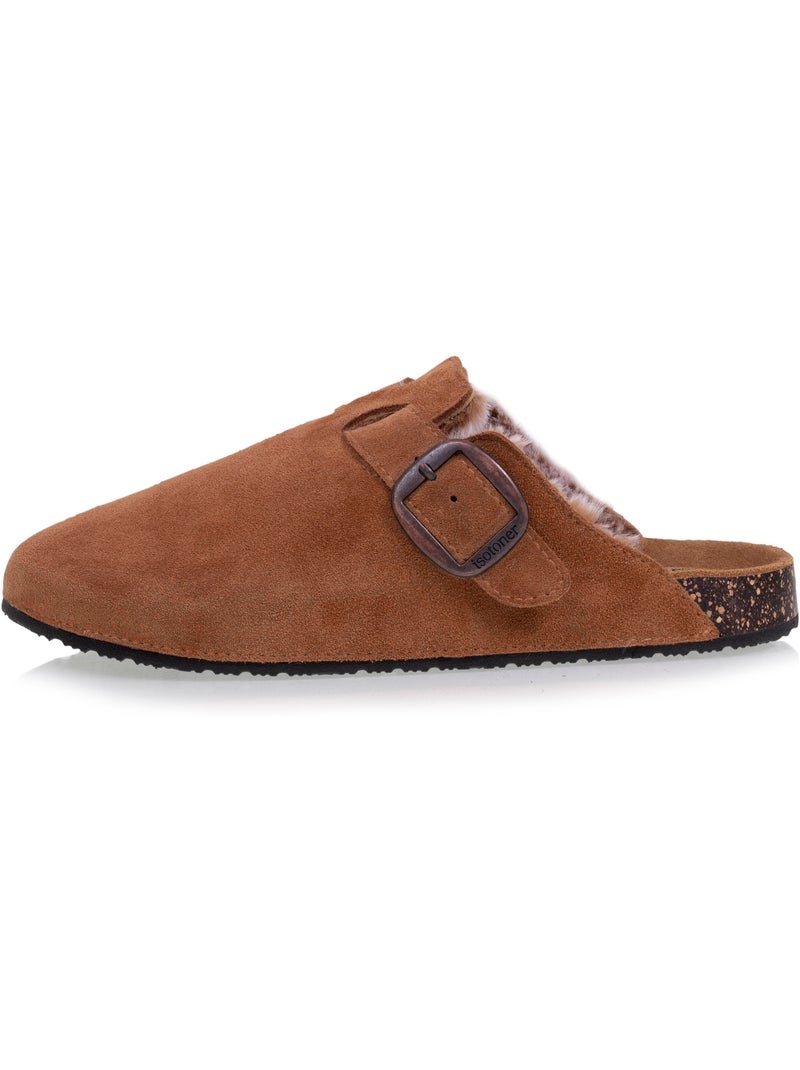 Sabots dessus cuir, semelle extra-flex, légers, patch talon confort  isotoner Camel - Kiabi