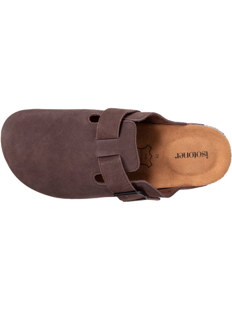 Sabots en cuir, semelle extra souple  isotoner Marron chocolat - Kiabi