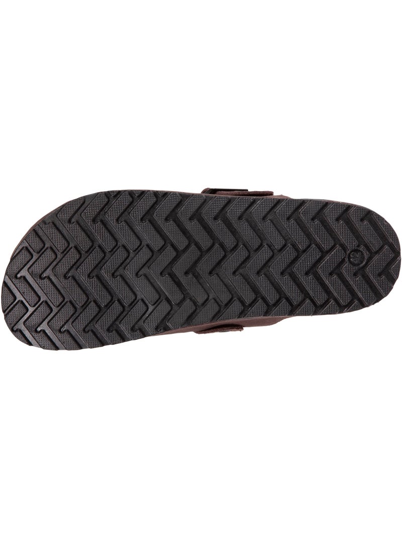 Sabots en cuir, semelle extra souple  isotoner Marron chocolat - Kiabi