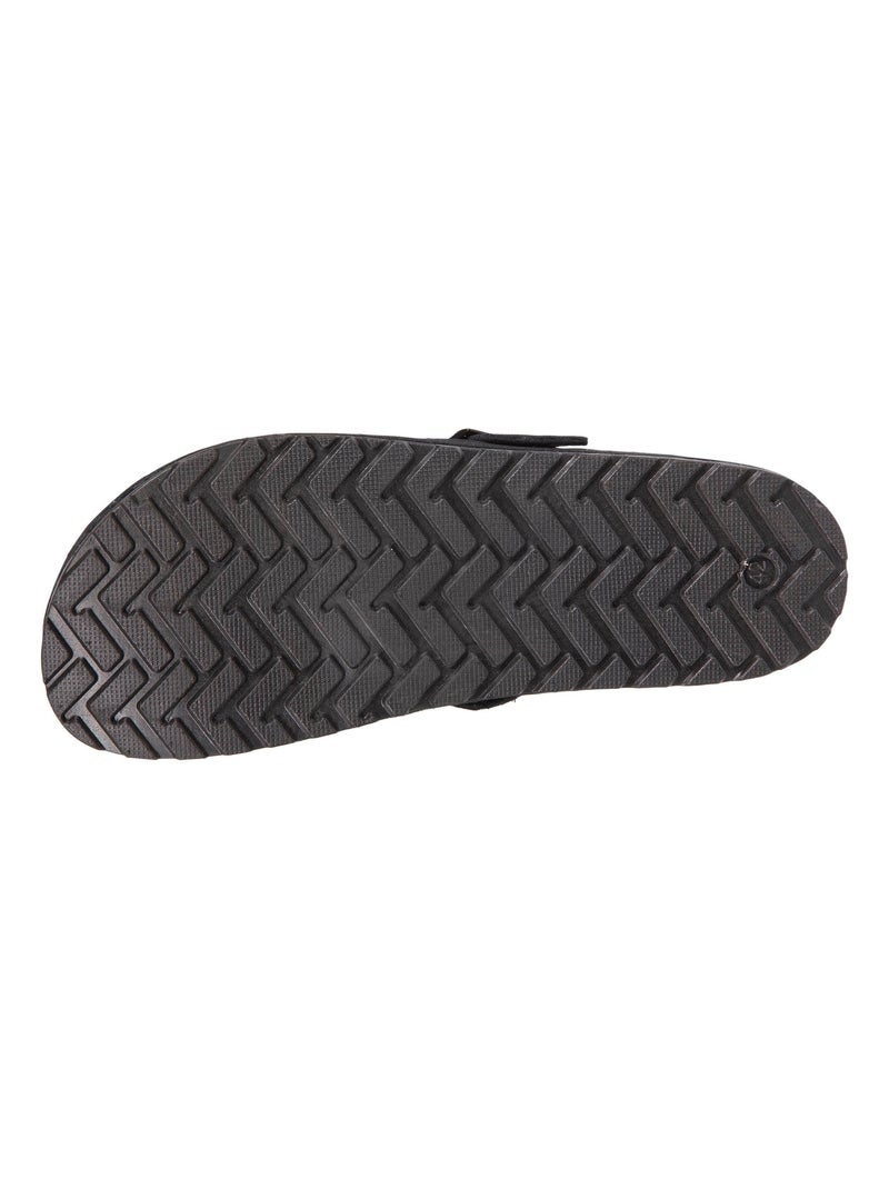 Sabots en cuir, semelle extra souple Noir - Kiabi