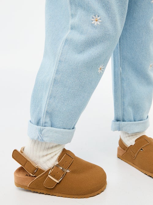 Sabots en suédine à scratch - Kiabi