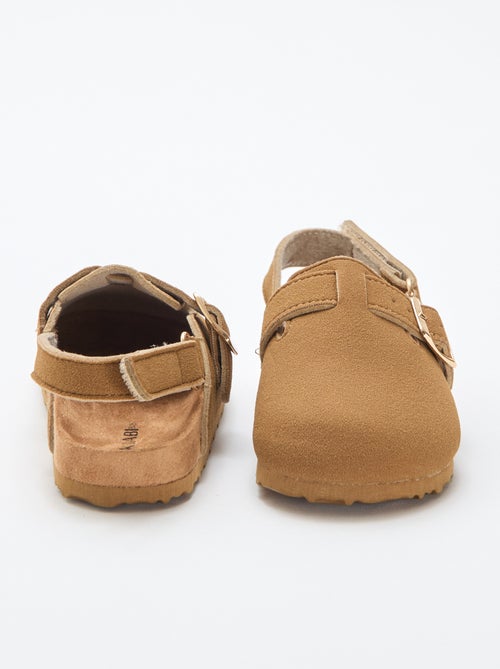 Sabots en suédine à scratch - Kiabi