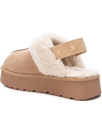 Sabots fourrés à élastique Femme Xti Microfiber