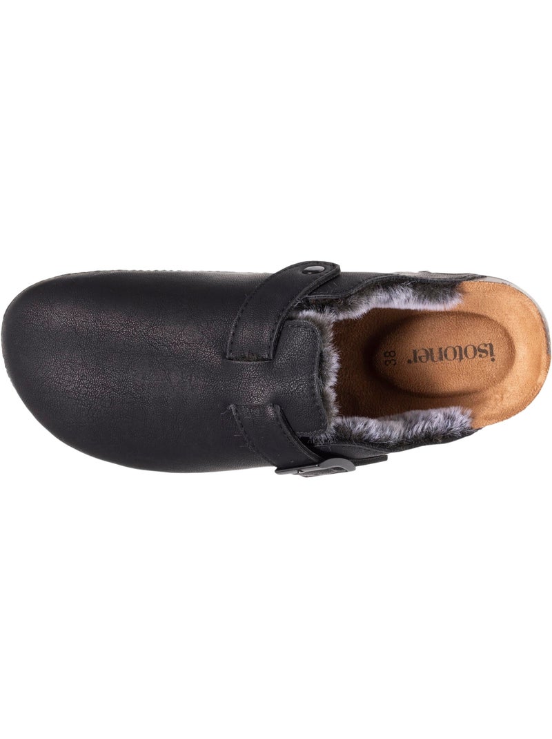 Sabots fourrés, semelle extra-flex, légers, patch talon confort Noir - Kiabi