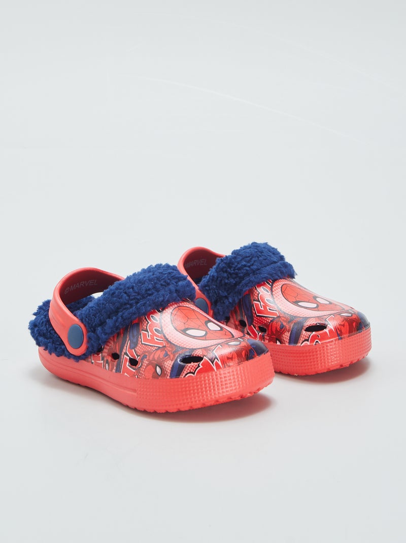 Sabots fourrés 'Spider-Man' Bleu/rouge - Kiabi