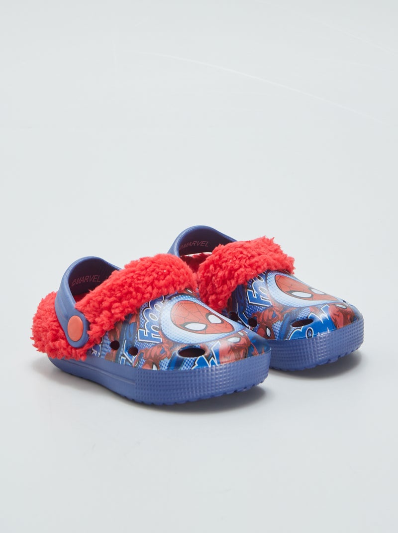 Sabots fourrés 'Spider-Man' Bleu/rouge - Kiabi