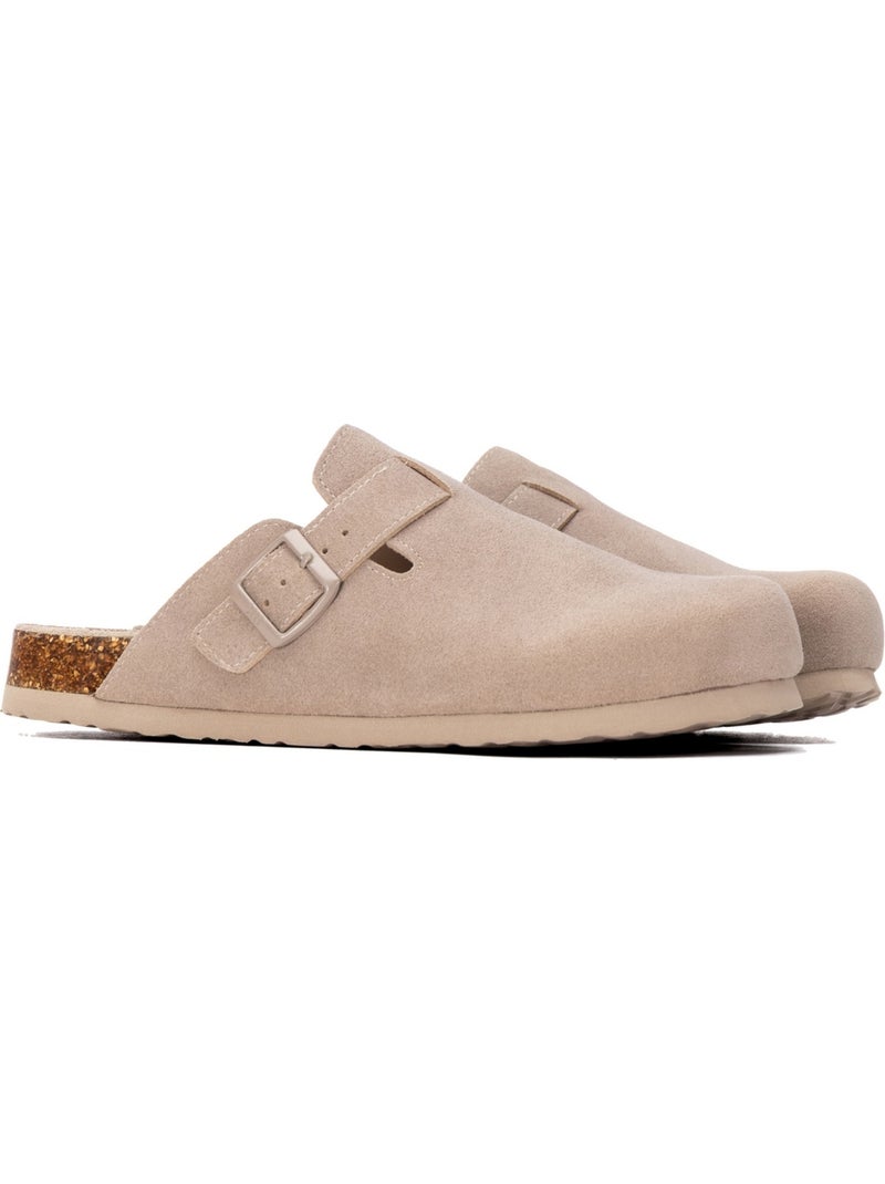 Sabots homme en cuir Beige - Kiabi