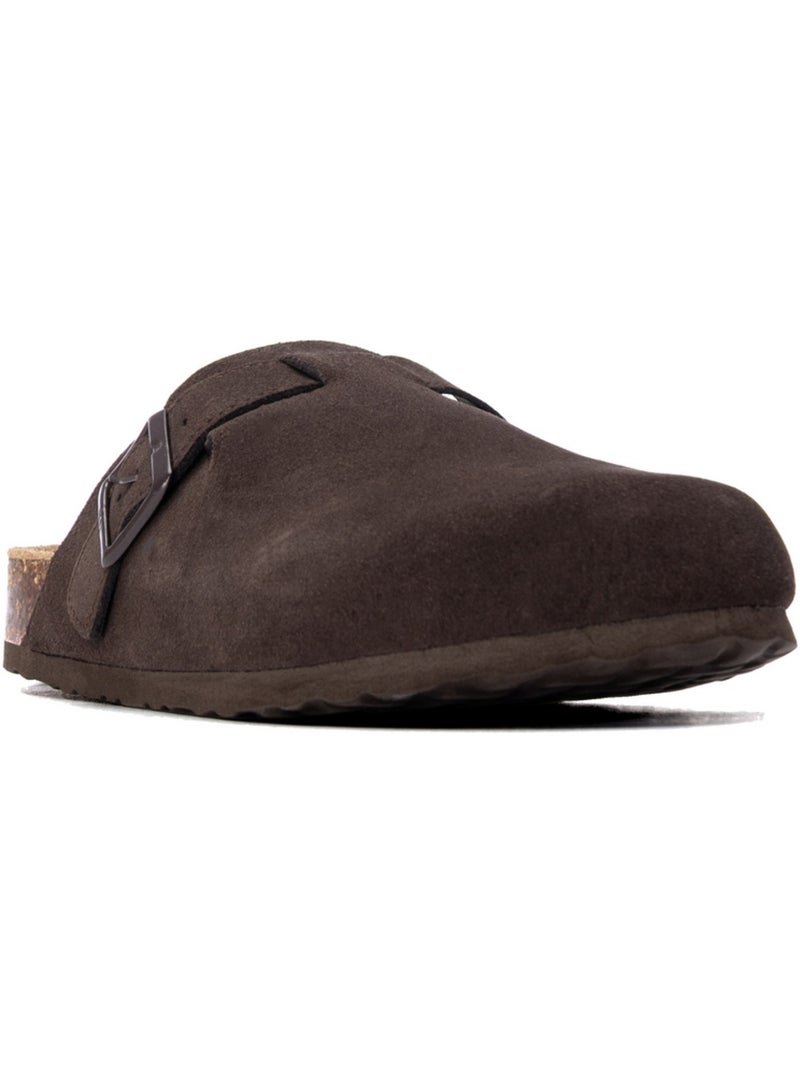 Sabots homme en cuir Marron - Kiabi
