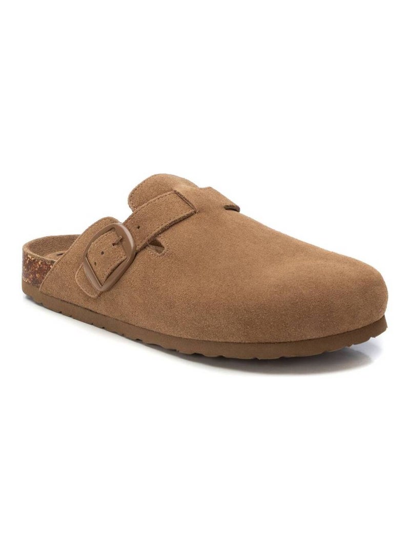 Sabots homme en cuir Taupe - Kiabi
