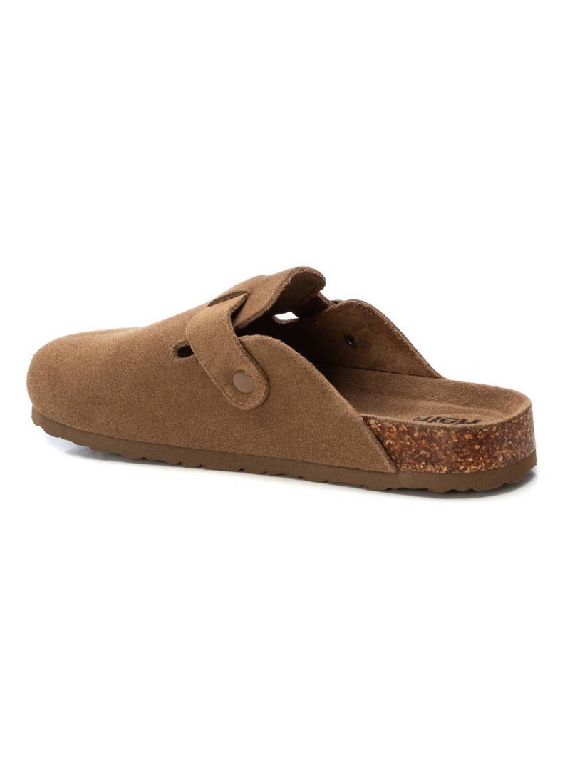 Sabots homme en cuir Taupe - Kiabi