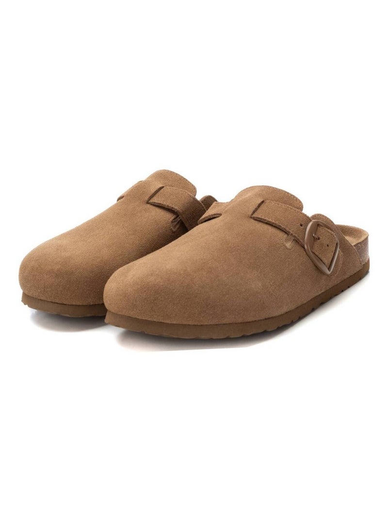 Sabots homme en cuir Taupe - Kiabi