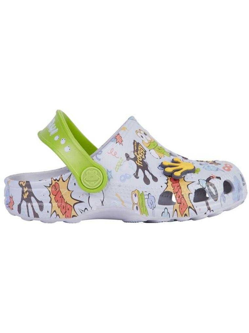 Sabots motif/style petite grenouille - coqui Blanc Vert - Kiabi