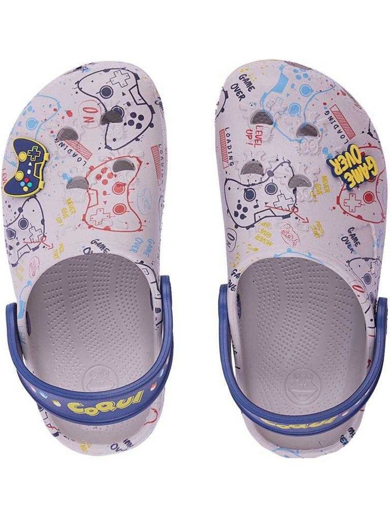 Sabots motif/style petite grenouille game over - coqui Gris - Kiabi