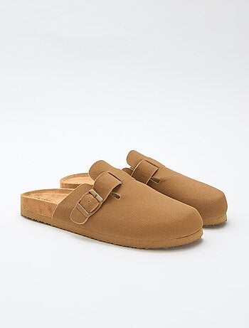 Sabots mules effet suède