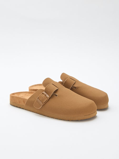 Sabots mules effet suède - Kiabi