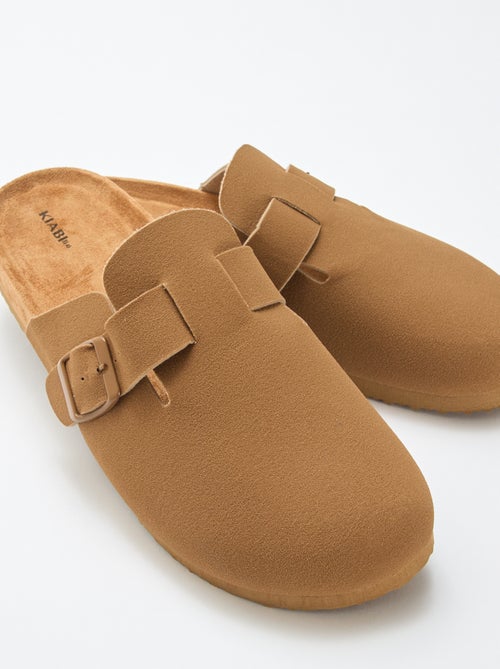 Sabots mules effet suède - Kiabi