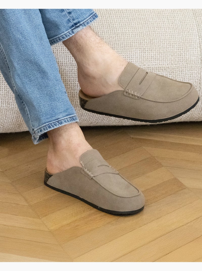 Sabots patch talon confort semelle xtra flex  isotoner Taupe - Kiabi