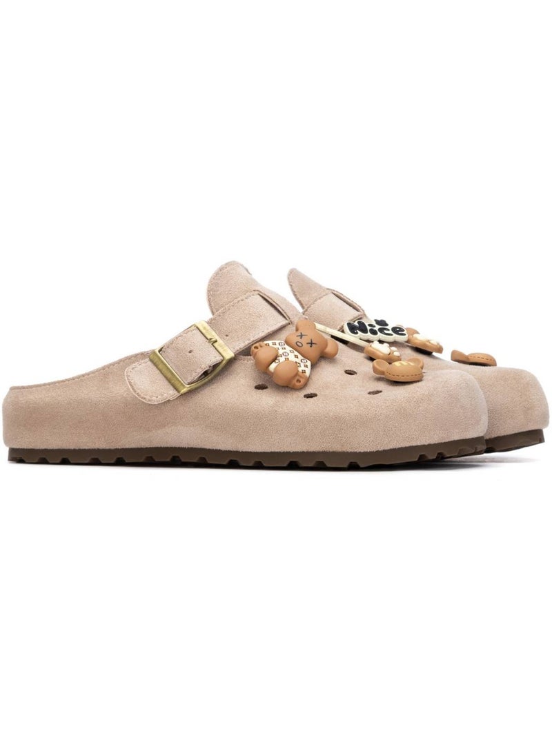 Sabots plats femme Beige - Kiabi