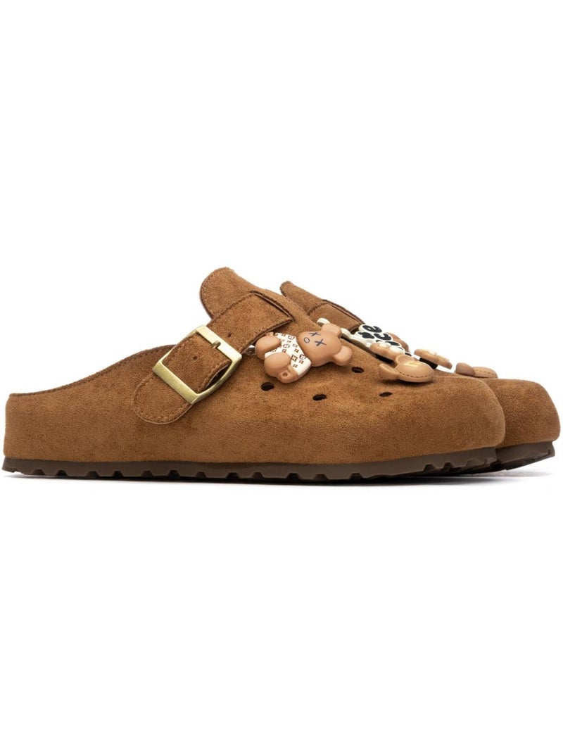 Sabots plats femme Camel - Kiabi