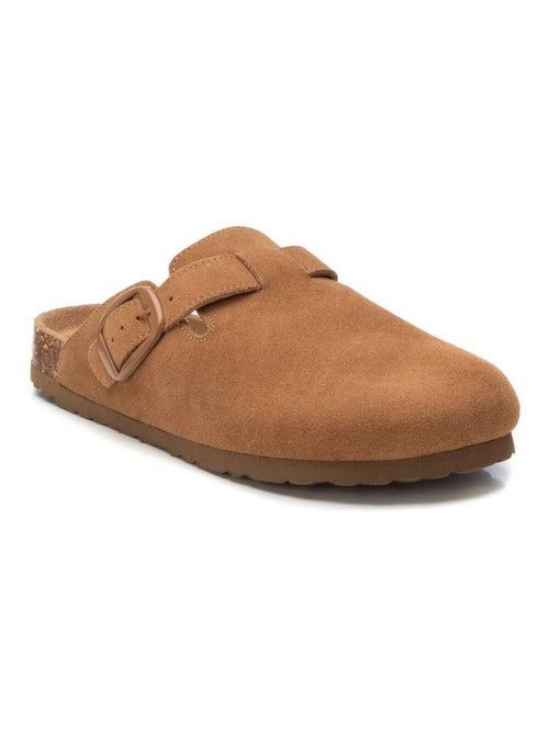 Sabots plats femme en cuir - Kiabi