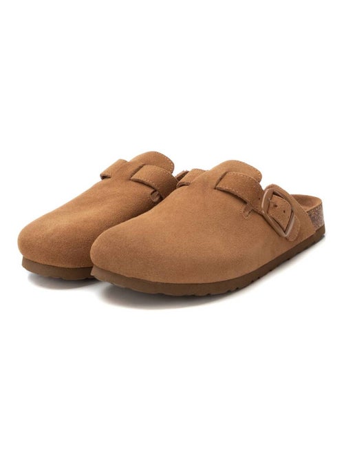 Sabots plats femme en cuir - Kiabi