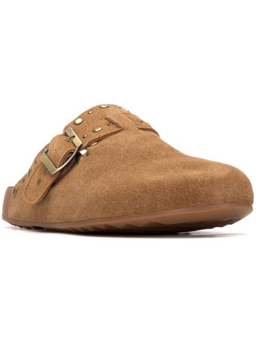 Sabots plats femme en cuir - Kiabi