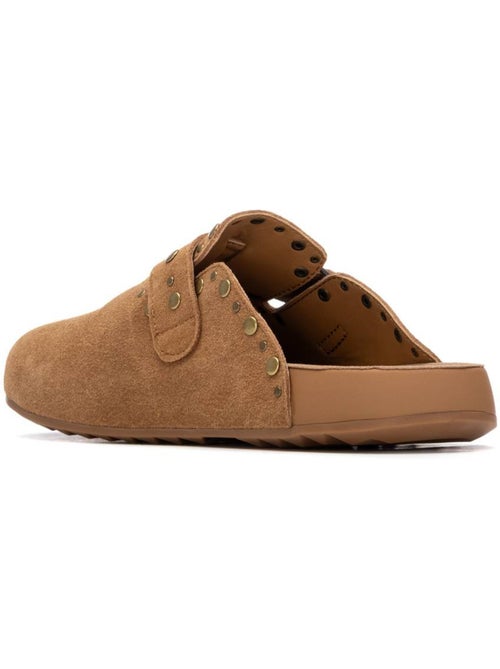 Sabots plats femme en cuir - Kiabi