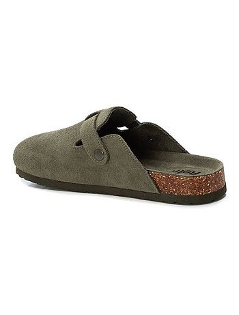 Sabots plats femme en cuir