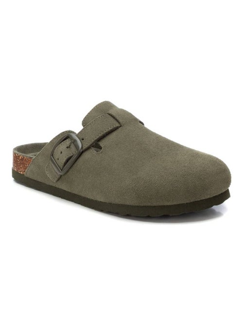 Sabots plats femme en cuir - Kiabi