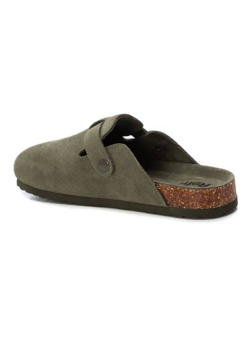 Sabots plats femme en cuir - Kiabi