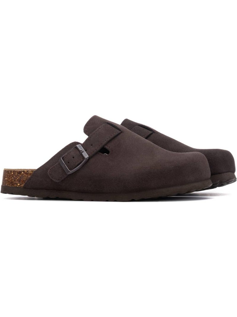 Sabots plats femme en cuir Marron - Kiabi