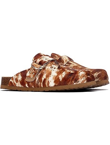 Sabots plats femme en cuir