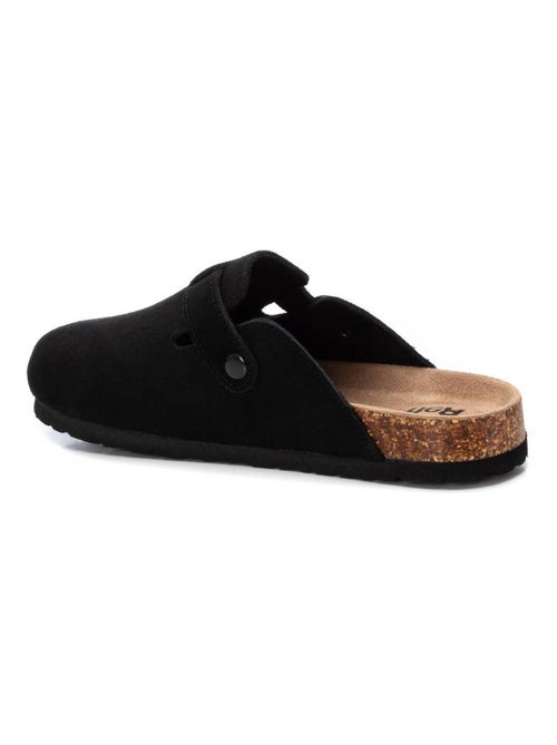 Sabots plats femme en cuir - Kiabi