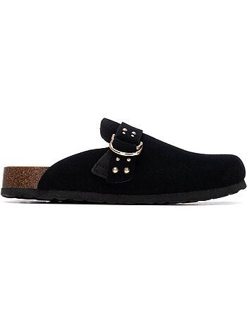 Sabots plats femme en cuir