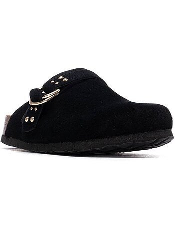 Sabots plats femme en cuir